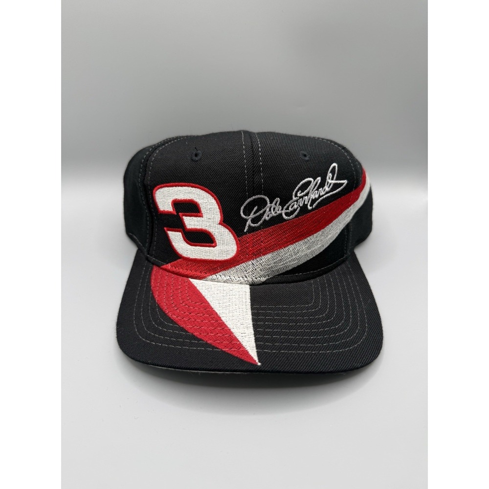 Vintage Dale Earnhardt #3 Nutmeg Racing NASCAR Snapback Hat Black Embroidered